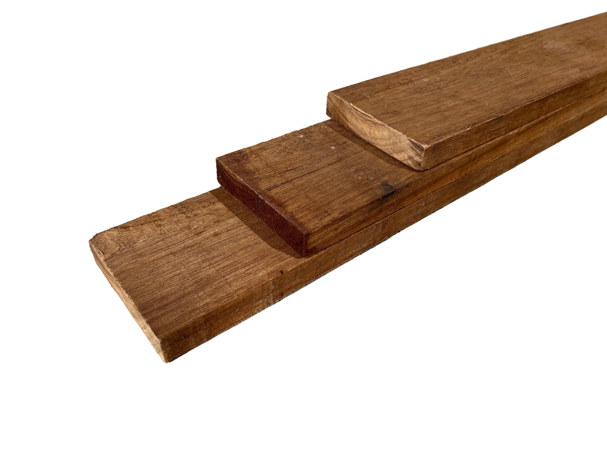 Hardhouten planken kopmaat 10x2cm Basralocus